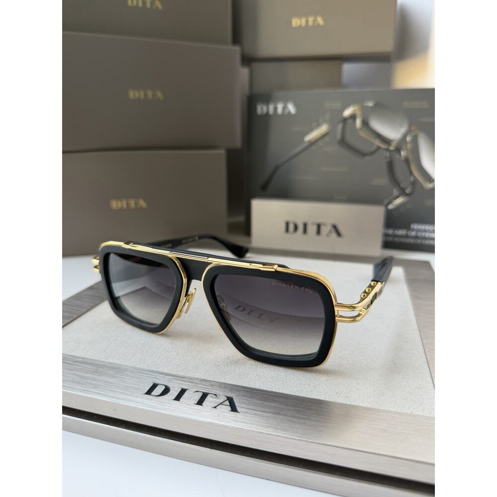 DITA LXN-EVO DTS403-A-01 MATTE BLACK GOLD GRAY GRADIENT SUNGLASSES AUTHENTIC - Picture 13 of 13